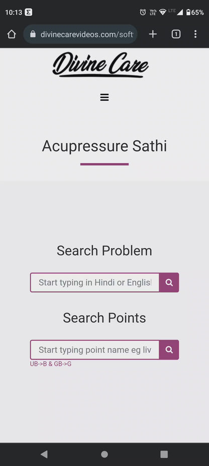Acupressure Sathi Software